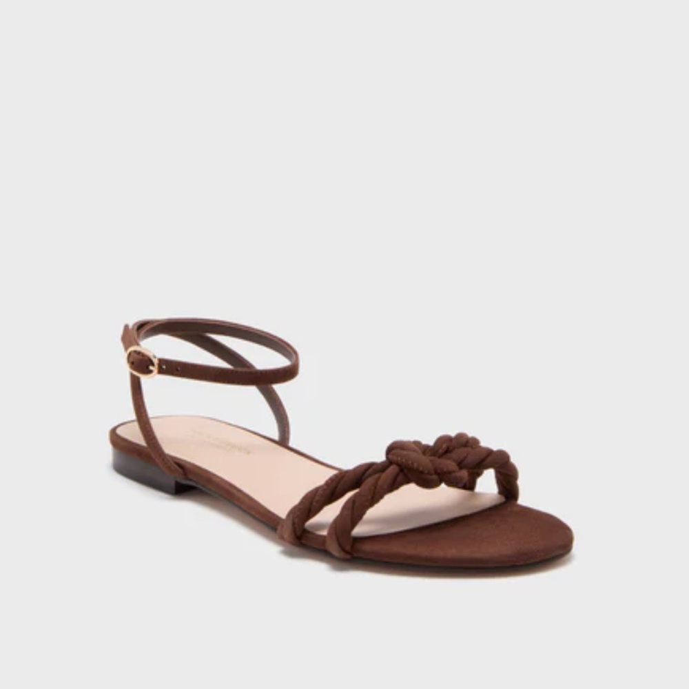 BRAND NEW in BOX brown suede sandals